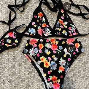 Lyte Couture Set Size L Never Worn Floral Print Rave Outfit Music Festival